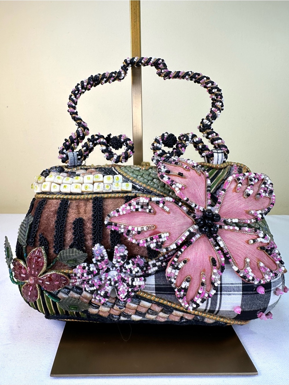 Mary Frances “Grand Slam” Vintage Floral Top Handle Bag